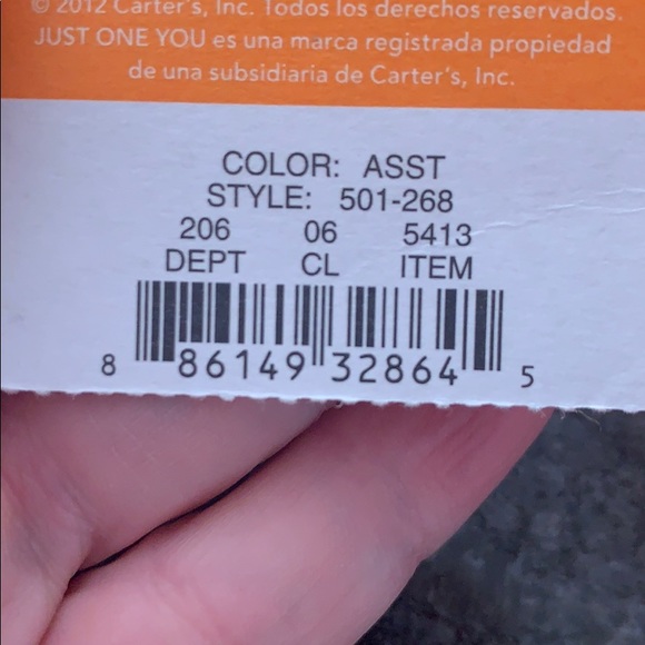 Carter’s Orange Boy Romper 12 Mos - Picture 4 of 4